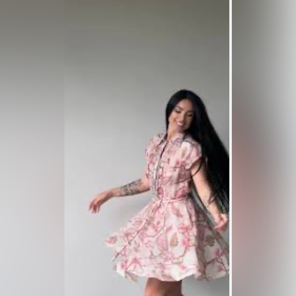 Floral Print Embellished Matchmaker Dress - Picture 3 of 13